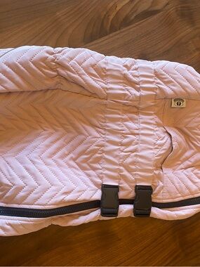 Luxury Quilted Pink Dog Coat with Secure Buckles